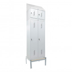 Шкаф LS-K-780 с выдвижной скамьей с антресолью + наклонная крыша