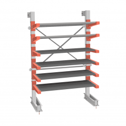 Стеллаж консольный СТ-062 2450х1660х830 6 ярусов +Н односторонний