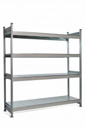 Стеллаж СТ-023 1800х1200х600 с 4 ярусами (рамы и настил - цинк)