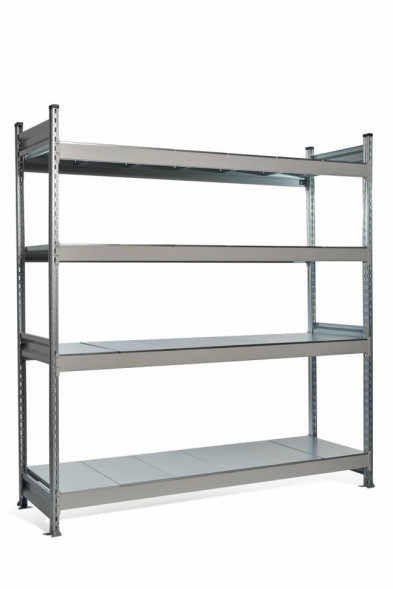 Стеллаж СТ-023 1800х1200х600 с 4 ярусами (рамы и настил - цинк)