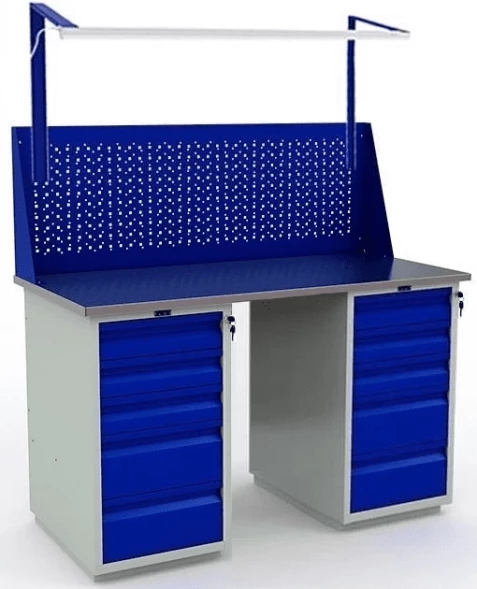 Верстак Практик с экраном в сарай WT140.WD5/WD5.011