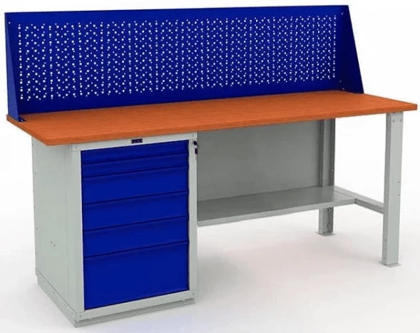 Верстак большой с перфопанелью в сарай W200.WS6/F2.010