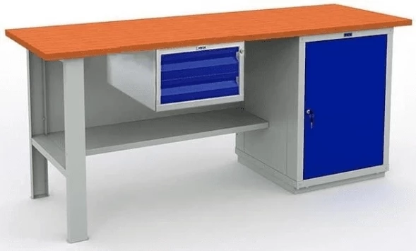 Верстак большой с полками и ящиками W200.F2/WS1.100