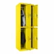 Шкаф металлический четырехсекционный желтый