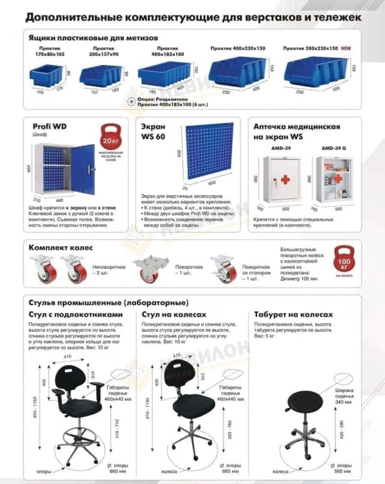 Верстак Практик WT120.WD1/F1.000 S30399501246