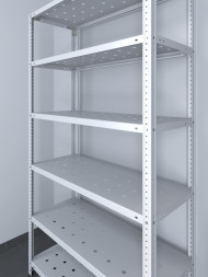 Стеллаж ТС Лайт 1800х700х800 с 6 перфорированными полками