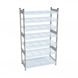 Стеллаж СТ-023 1800х1800х300 с 7 ярусами (рамы и настил - окрас)
