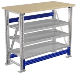 Верстак мини с полками в сарай M100.MF1/MF1.003