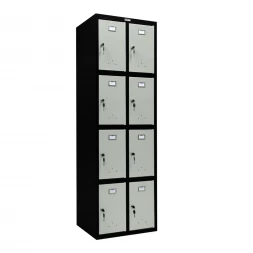 Шкаф металлический для личных вещей черный с серым