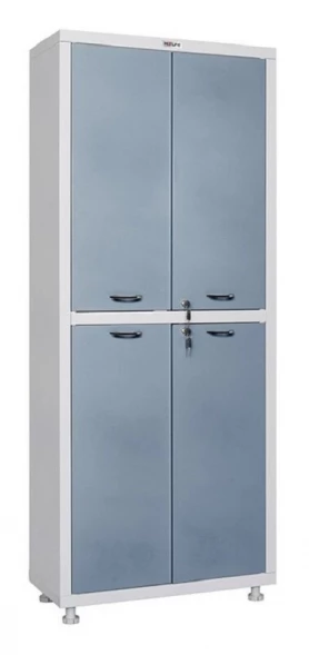 Шкаф медицинский металлический двухсекционный двухдверный HILFE МД 2 1670/SS