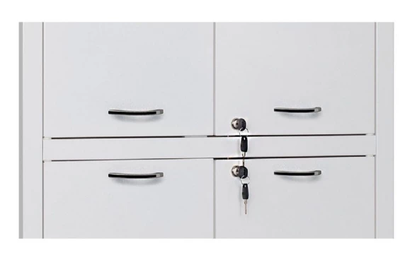 Шкаф медицинский металлический двухсекционный двухдверный HILFE МД 2 1670/SS