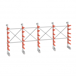 Стеллаж консольный СТ-062 2450х6160х830 6 ярусов односторонний