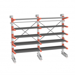 Стеллаж консольный СТ-062 2450х3160х830 5 ярусов +Н односторонний