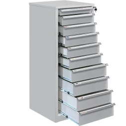 Тумба металлическая стационарная ТC-10-ESD с 10 ящиками