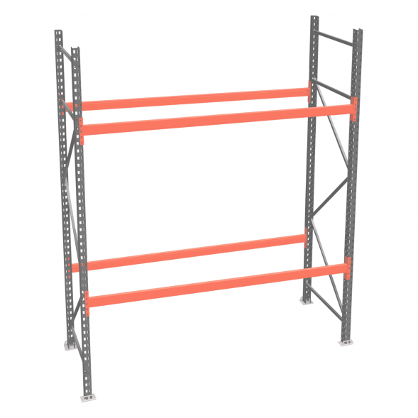 Стеллаж палетный ДиКом СП 3000х2700х1000 с 2 ярусами до 1600 кг / до 500 кг на паллет П-90