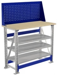 Верстак металлический в сарай легкий M100.MF1/MF1.013