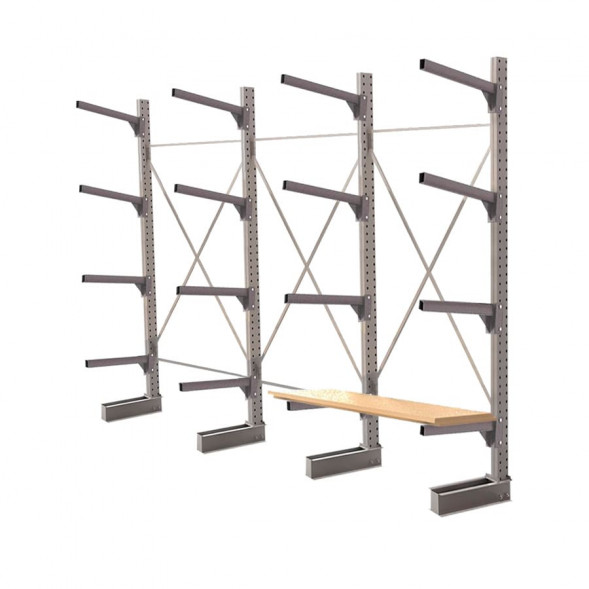 Стеллаж консольный односторонний КЛр 2500х4768х955 (800) 4 яруса