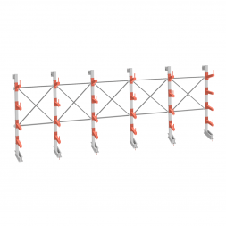 Стеллаж консольный СТ-062 2450х7660х830 4 яруса +О односторонний