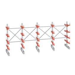 Стеллаж консольный СТ-062 2450х6160х1400 4 яруса +О двухсторонний