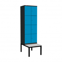 Шкаф Диком УНО-324 (RAL 7016 + RAL 5012) на подставке-скамейке