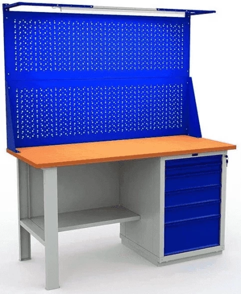 Верстак с деревянной столешницей рабочий W160.F2/WS6.021