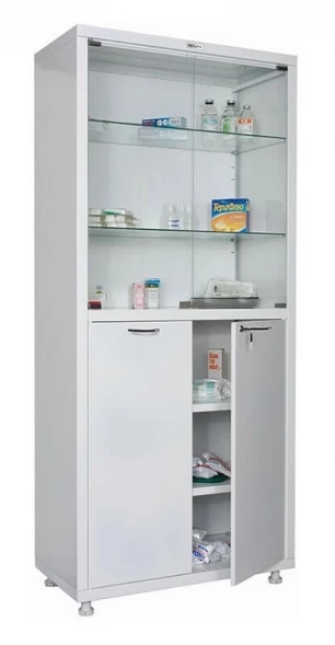Шкаф медицинский двухстворчатый HILFE МД 2 1780/SG