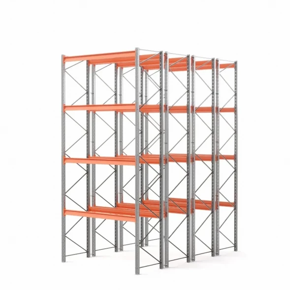 Стеллаж двойной глубины 6000х2700х1100 до 2430 кг / до 12670 кг секция