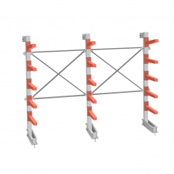 Стеллаж консольный СТ-062 2450х3160х830 5 ярусов односторонний