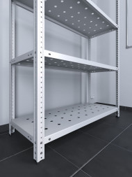 Стеллаж ТС Лайт 3000х700х300 с 6 перфорированными полками