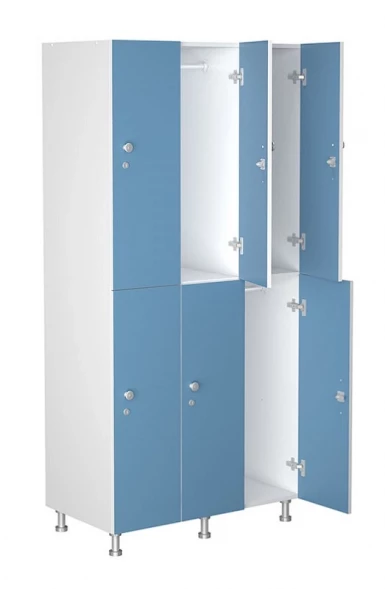 Шкаф для раздевалок WL 32-90 голубой/белый