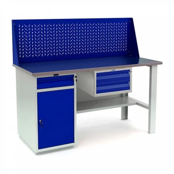 Верстак с ящиками и подвесным ящиком WT160.WD2/F1.110