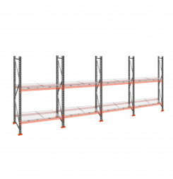 Стеллаж с выкатными платформами ДиКом 3000х7200х1000 на 2 яруса П-90