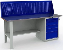 Верстак большой с ящиками в сарай W200.F2/WS6.010.W