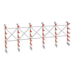 Стеллаж консольный СТ-062 2450х7660х830 5 ярусов односторонний