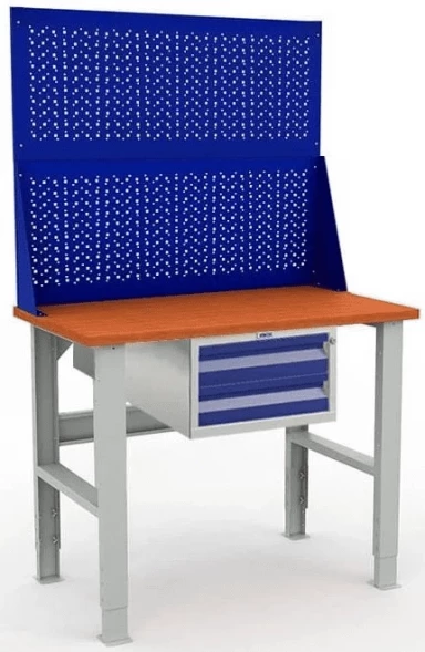 Верстак Практик с подвесным ящиком усиленный W120.F2/F2.120