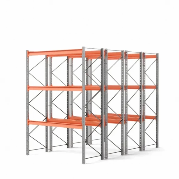 Стеллаж двойной глубины 4500х2700х1100 до 3250 кг / до 12670 кг секция