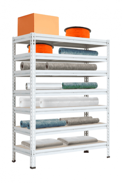 Стеллаж МС-Т 2500х1856х632 мм 7 ярусов (настил фанера)