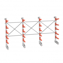 Стеллаж консольный СТ-062 2450х4660х830 5 ярусов односторонний