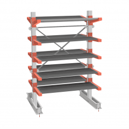 Стеллаж консольный СТ-062 2450х1660х1400 5 ярусов +Н двухсторонний