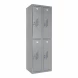 Шкаф металлический четырехсекционный сигнальный серый