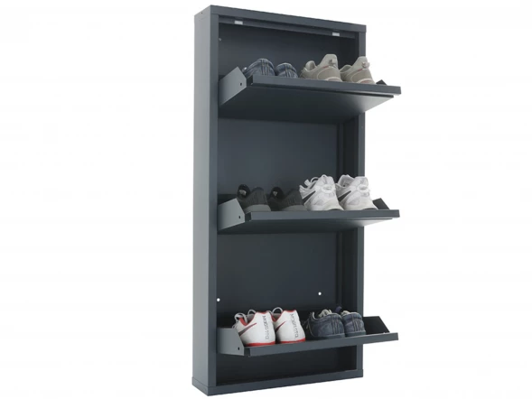 Металлическая обувница 3 полки Практик ОМ-3