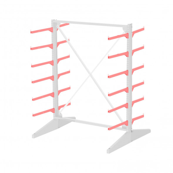 Стеллаж консольный двухсторонний Sortex 1920х1634х1280 6 ярусов
