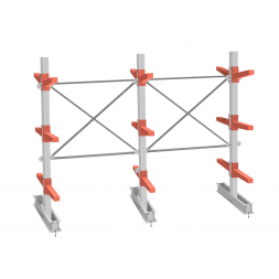 Стеллаж консольный СТ-062 2450х3160х1400 3 яруса двухсторонний