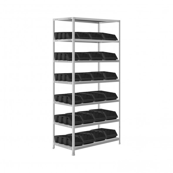 Стеллаж для деталей и узлов 1850х1000х400 24 ящика