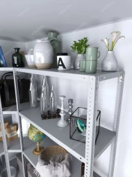 Стеллаж угловой МС 2500х1700х1700/500 мм 5 ярусов