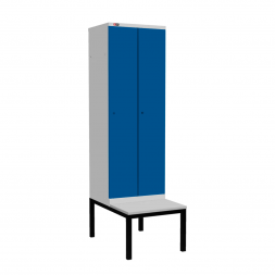 Шкаф Диком УНО-321 (RAL 7038 + RAL 5005) на подставке-скамейке