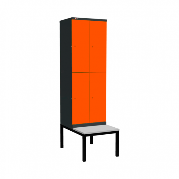 Шкаф Диком УНО-322 (RAL 7016 + RAL 2004) на подставке-скамейке