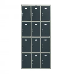 Шкаф металлический для сумок серый с графитом