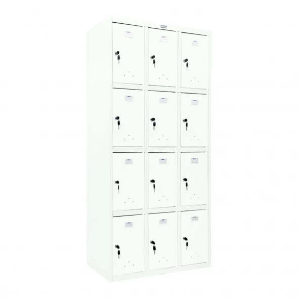 Шкаф сумочница металлический белый