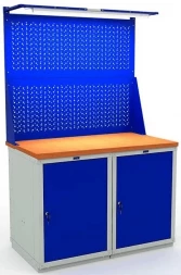 Верстак Практик с двумя экранами усиленный W120.WS1/WS1.021